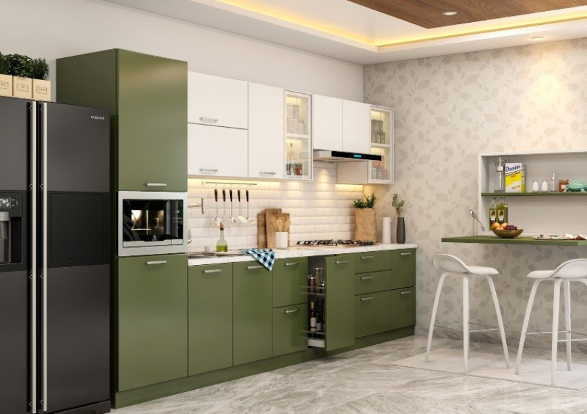 Modular kitchen interior Lucknow with premium finish and seamless design